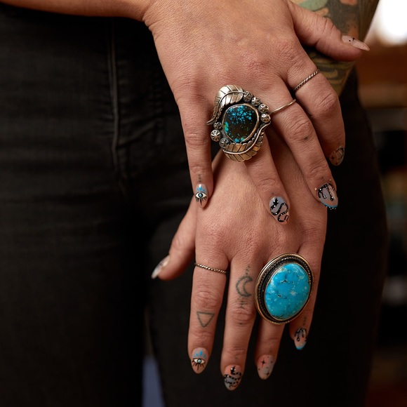 Blue Moon Statement Ring - US Size 6.25/6.5 - Picture 4 of 4